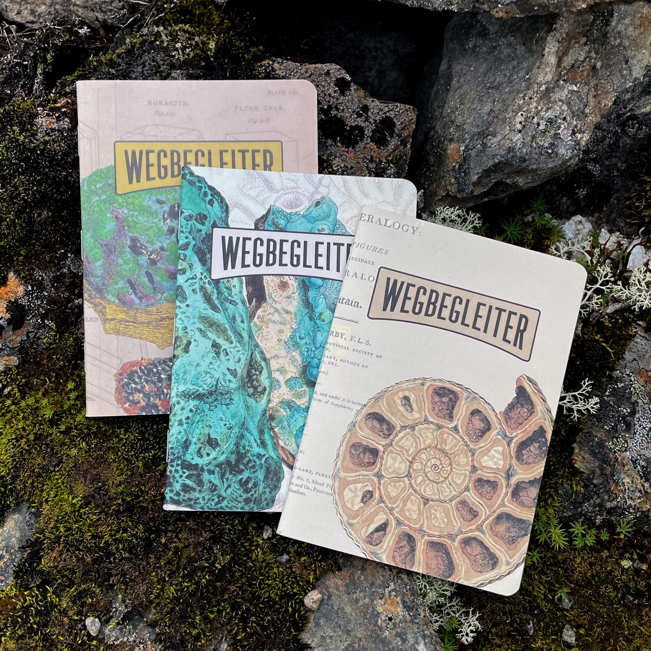 3-tlg. Notizheft-Set "British Mineralogy"