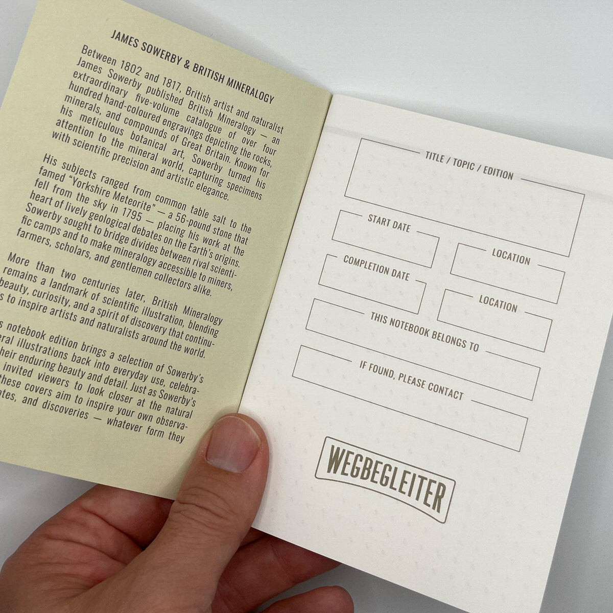 3-tlg. Notizheft-Set "British Mineralogy"