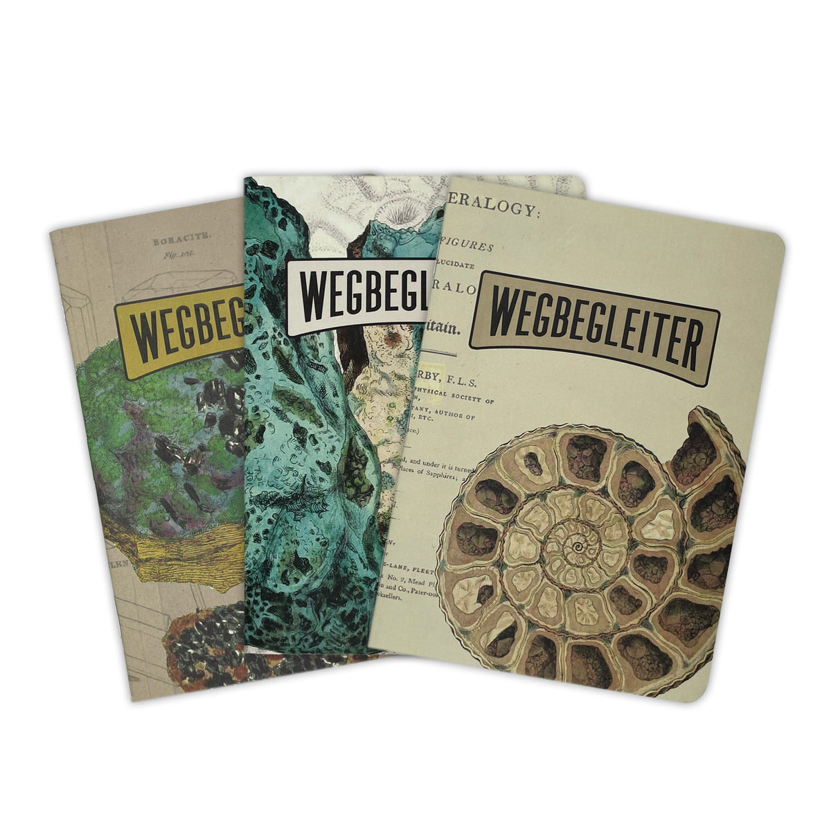 3-tlg. Notizheft-Set "British Mineralogy"