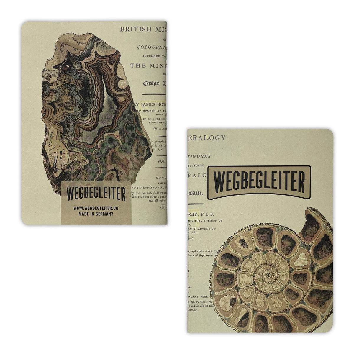 3-tlg. Notizheft-Set "British Mineralogy"