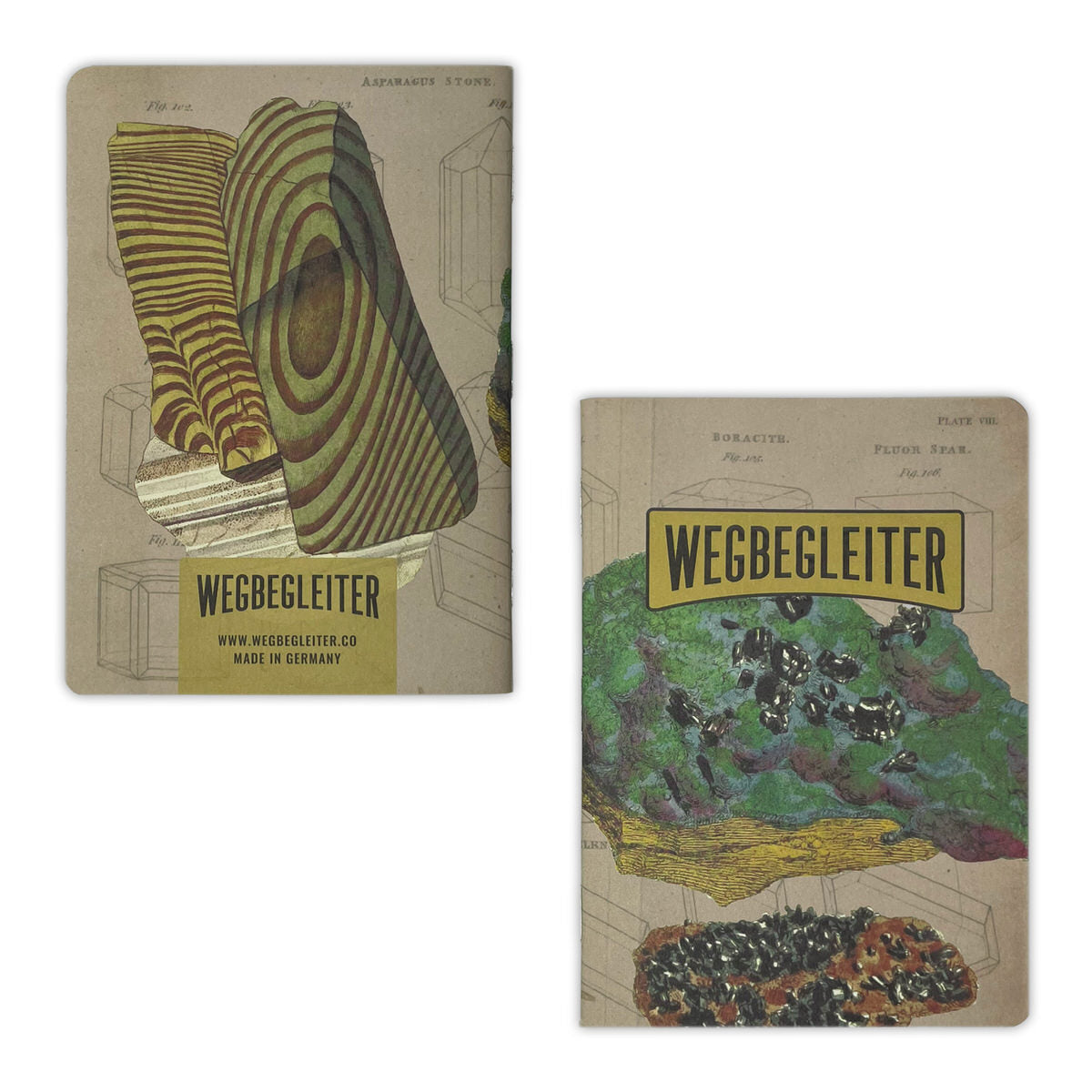 3-tlg. Notizheft-Set "British Mineralogy"
