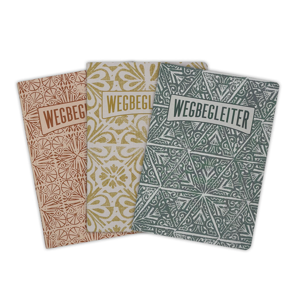 3-tlg. Notizheft-Set "Stamps"
